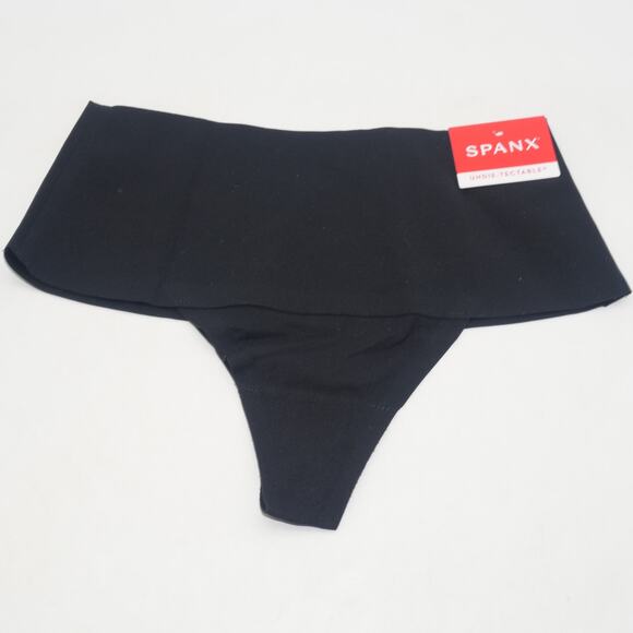 NEW SPANX Women's XL Undie-tectable Thong High-Waisted Smoothing Underwear Blac - Picture 1 of 8
